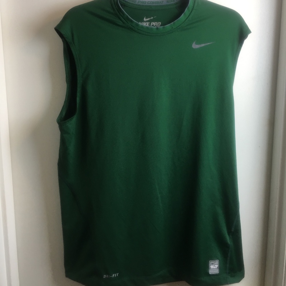 Nike Green Pro Combat Tank Dry Fit